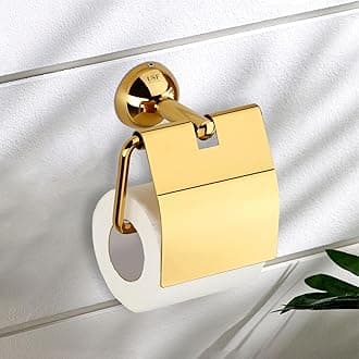 USF Toilet Tissue Roll Holder for Bathroom Accessories, 304 Stainless Steel Paper Roll Holder for Wash Area, Wall Mounted Bathroom Utility Holder, Gold Finish, 25 Years Warranty - Torin