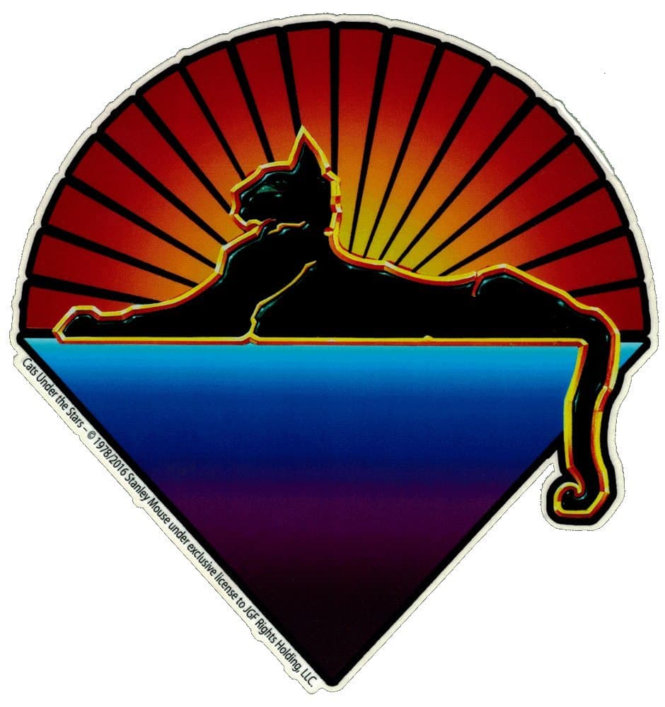 Grateful Dead Cats Under The Stars - Window Sticker/Decal (5.5" X 5.5")