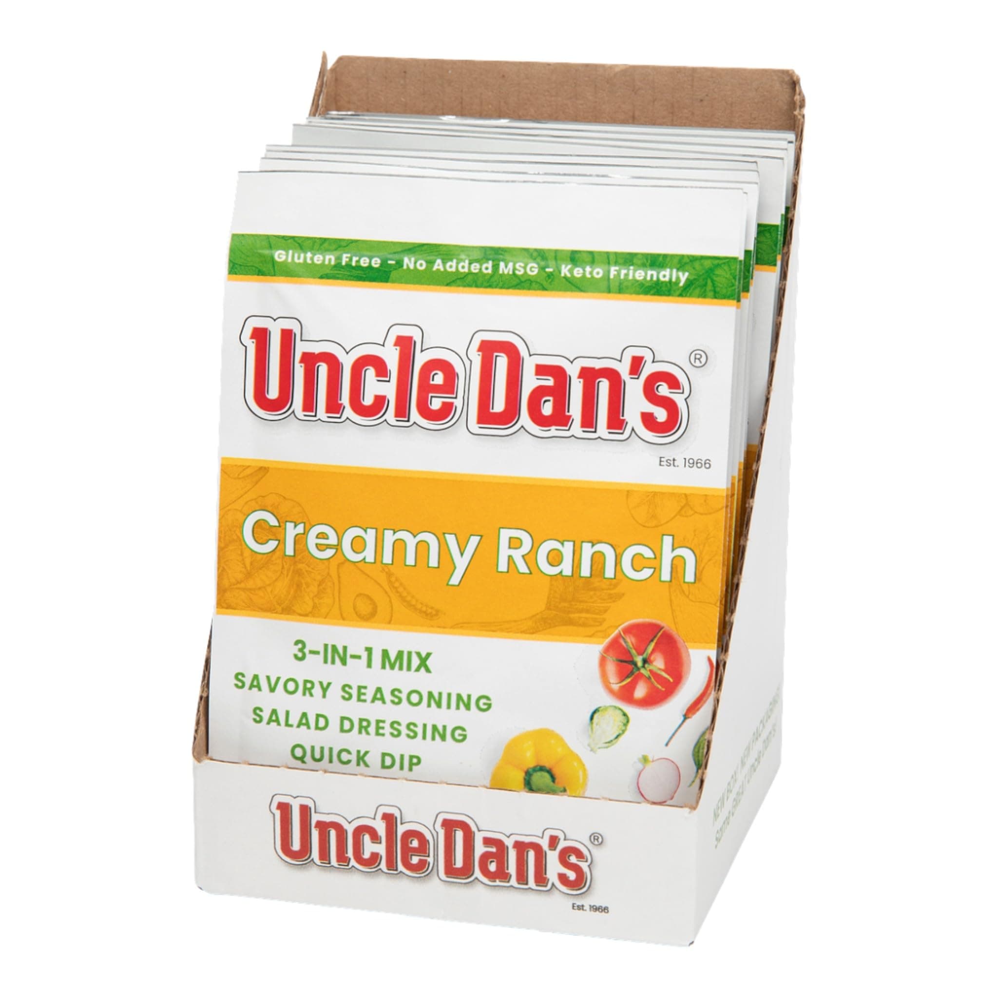 Uncle Dan’s, Creamy Ranch | Singles Case – 12 Count (Pack of 1)