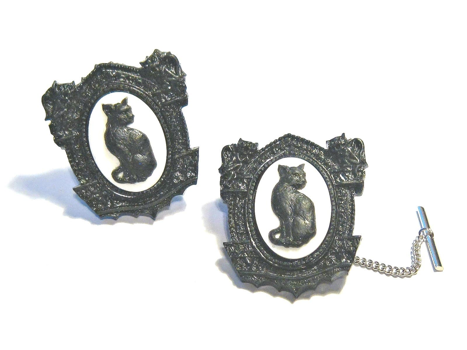 The Black Cat Pin Brooch or Tie Tack