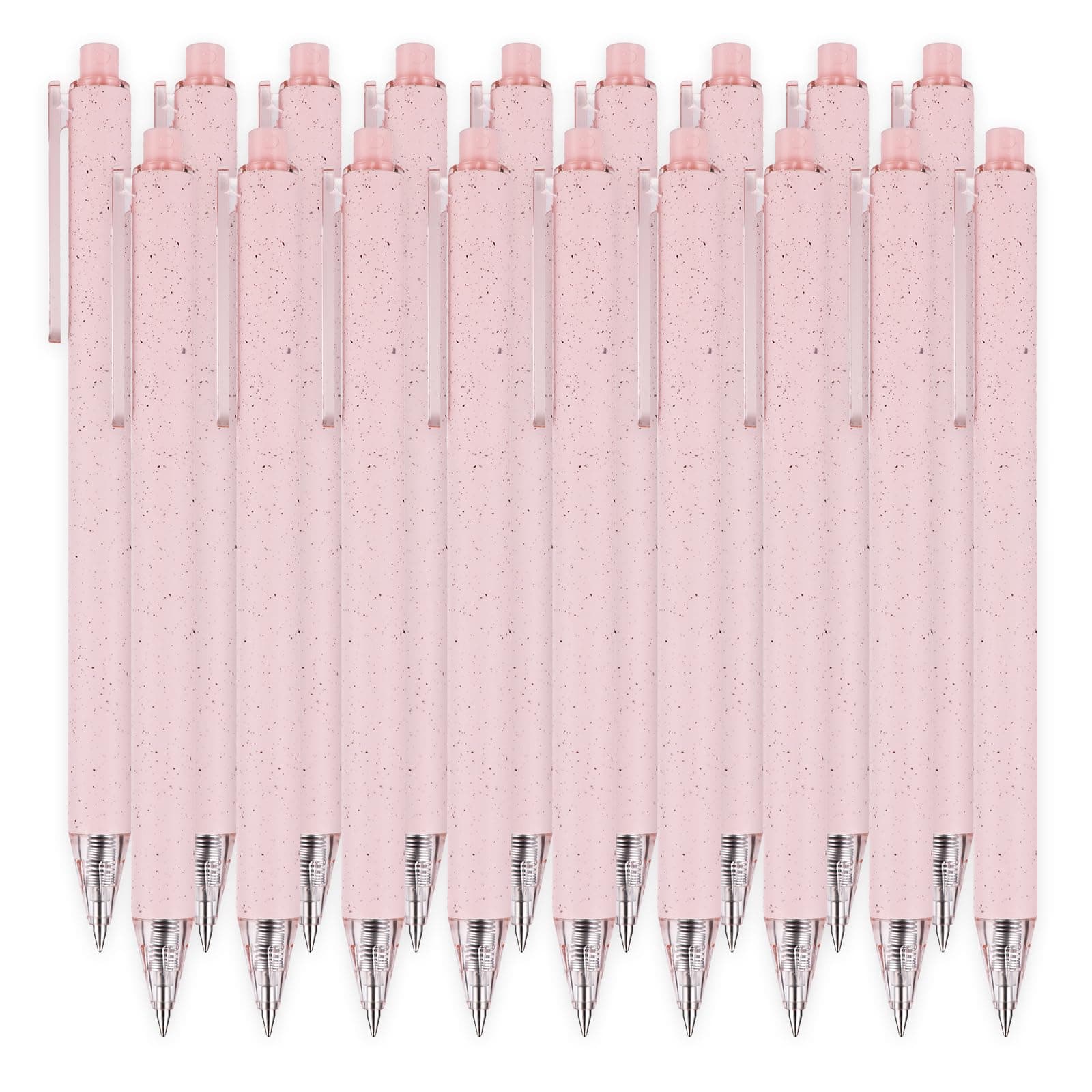 RIANCY Gel Pens for Note Taking 18 PCS Black Ink Fine Point Pen Black Gel Pens Quick Dry Ink 0.5mm Smooth Writing Pen for Home Office Art Back to School Supplies (Pink)