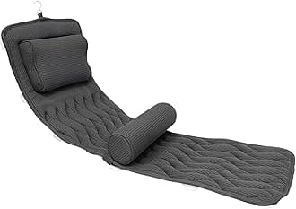 Full Body Bath Pillow with Lumbar Roll Gray