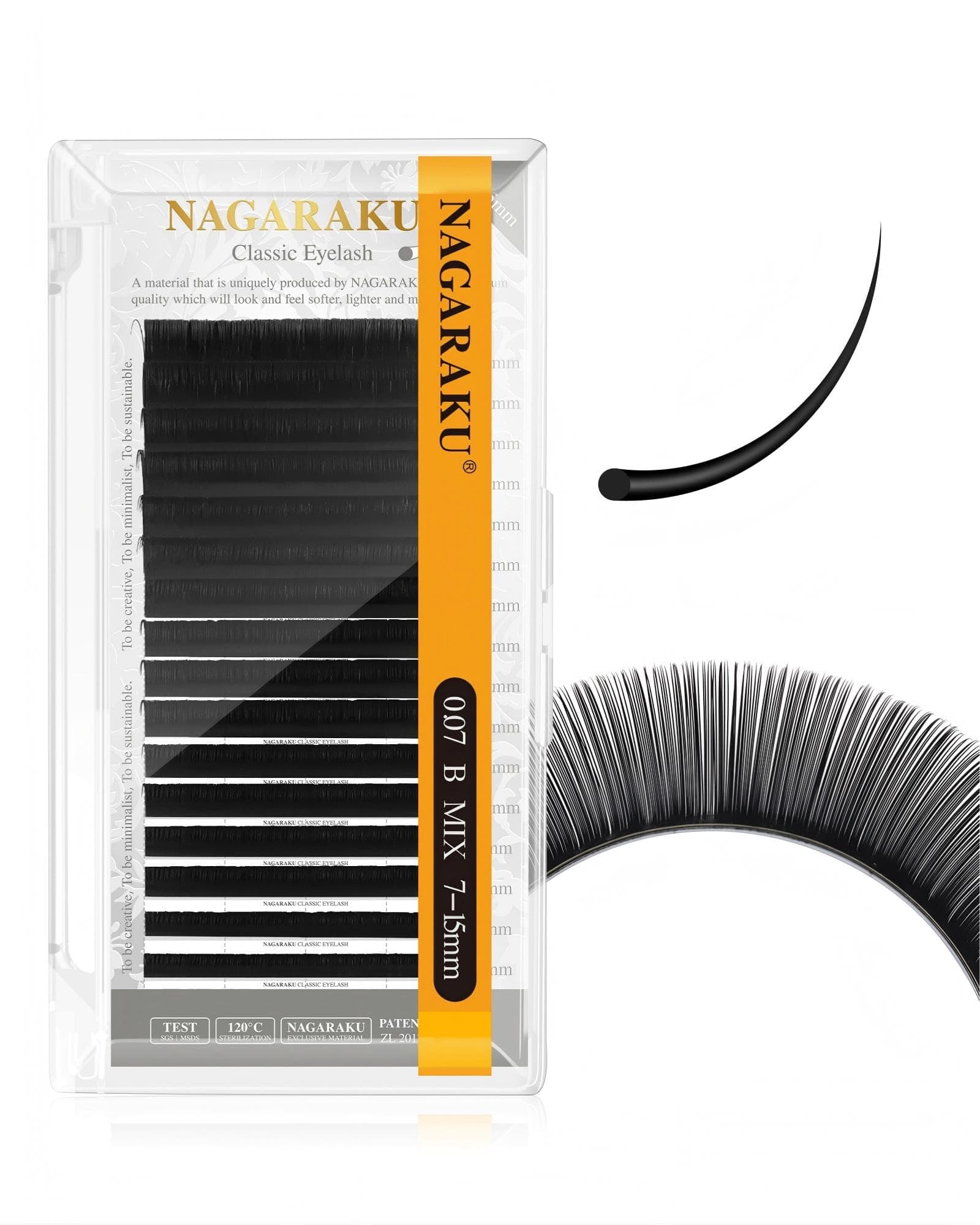 Eyelash Extensions Individual Mega Volume Lashes Manual Fan 0.07mm B Curl 7-15mm Mix Tray Classic Matte Black Natural Faux Mink False Lash 16 Rows