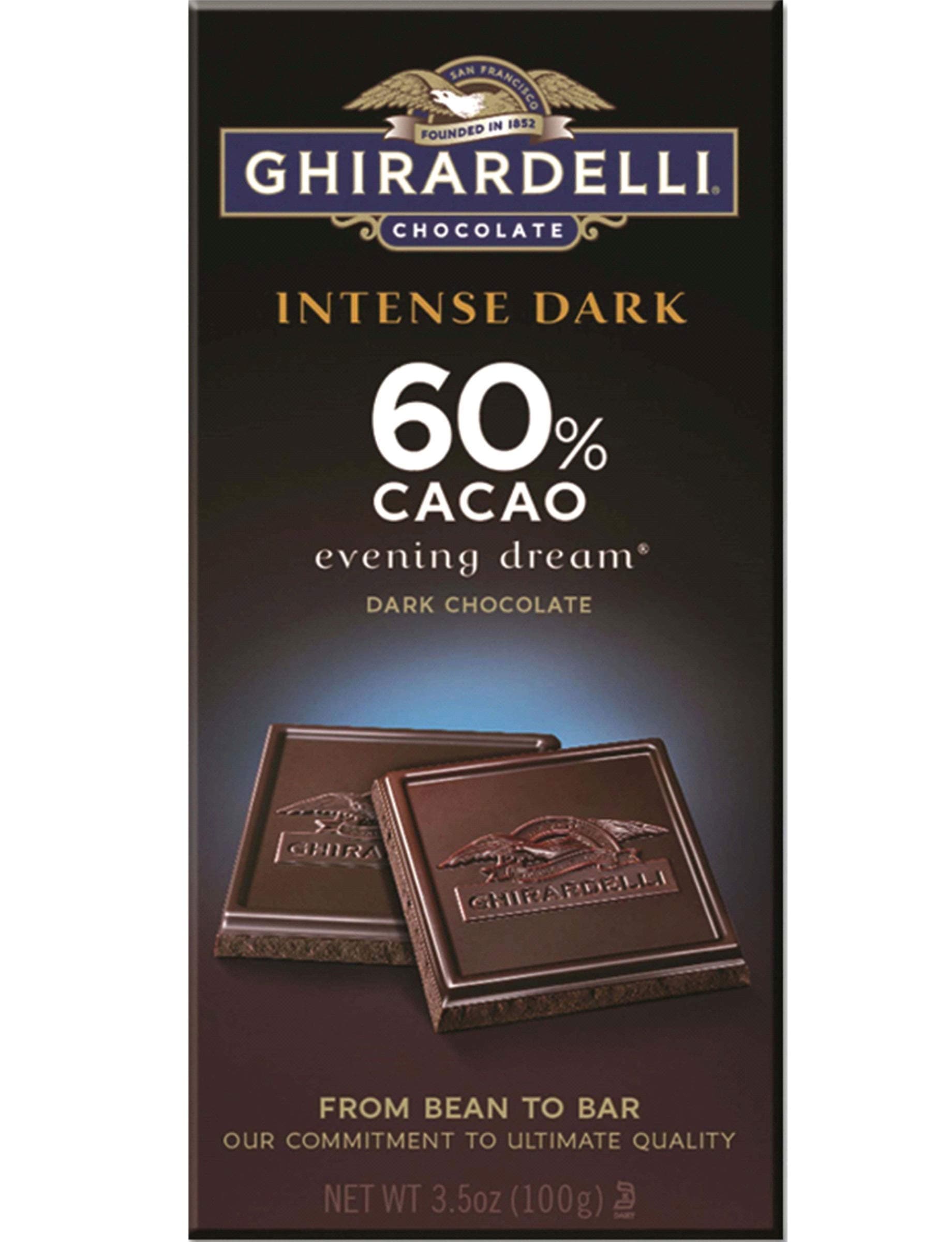 Ghirardelli Chocolate Intense Dark Bar, Evening Dream 60% Cacao, 3.5-Ounce Bar (Pack of 1)