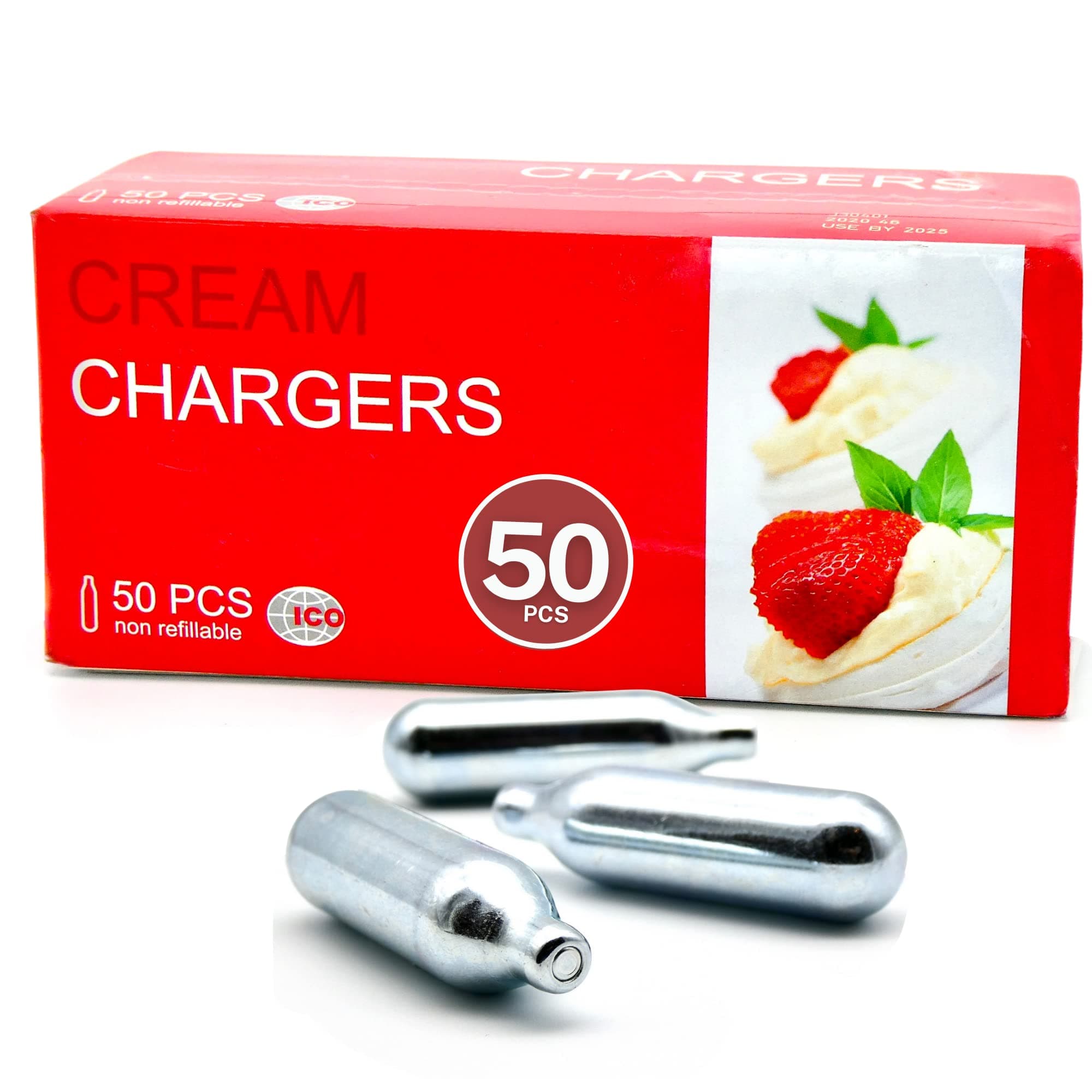 ICO Cream Chargers, 50 Count