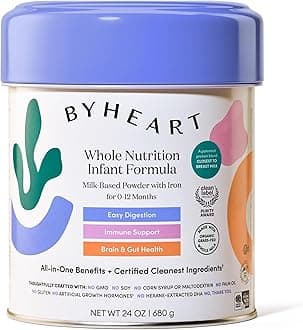 ByHeart Infant Formula Powder for Infants 0-12 Months, Made With Organic Whole Milk, Clean Label Project Certified, Closest-to-Breast Milk Baby Formula Patented Protein Blend, 24 Ounce (Pack of 2)