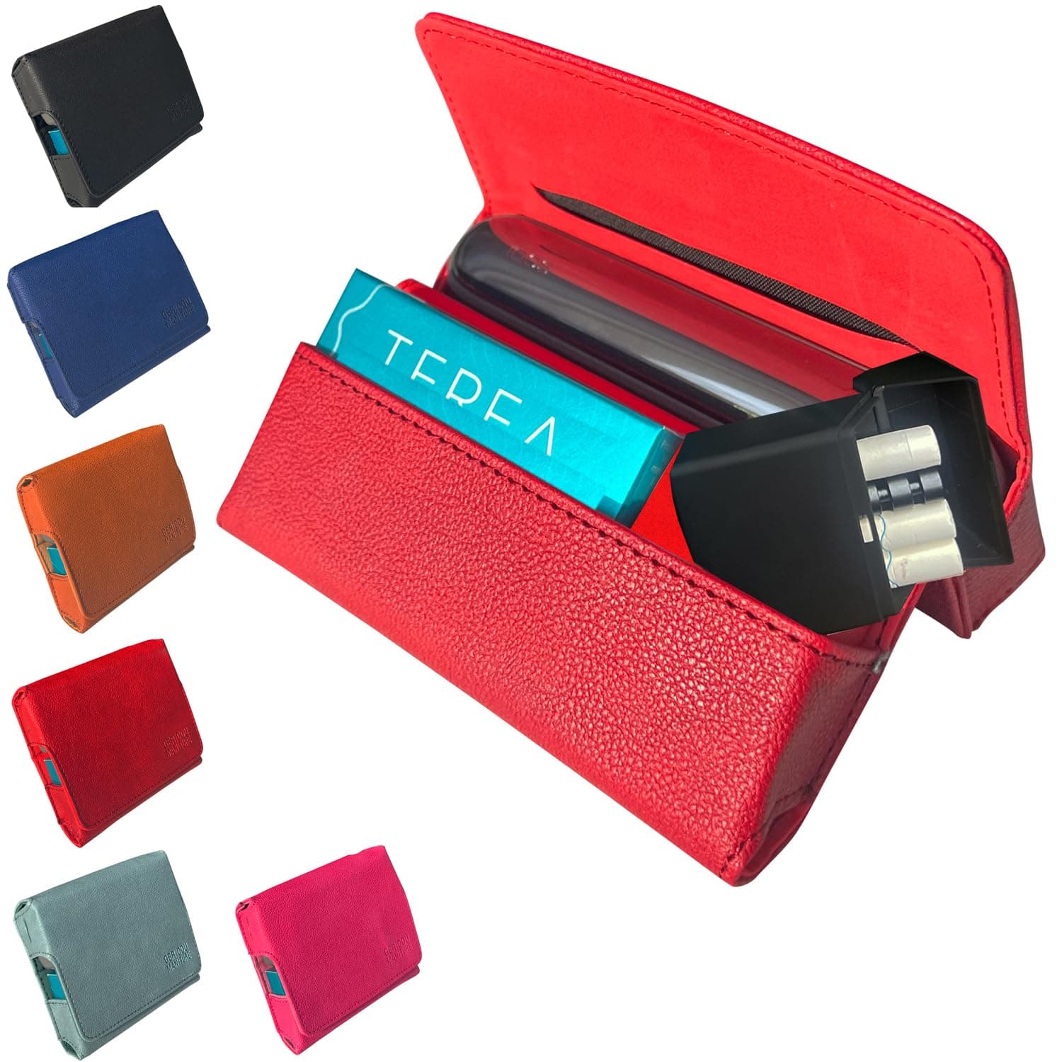 Case Compatible with IQOS Iluma Duo 3.0 Terea Heets Accessories (Red)