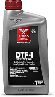 TRIAX DTF-1 Transfer Case Fluid - Full Synthetic - Lifetime Fill - All-Season -50°C - Compatible with BMW XDrive - Audi Quattro - Range Rover - Porsche - Mercedes - and More 1 quart/0.946 L