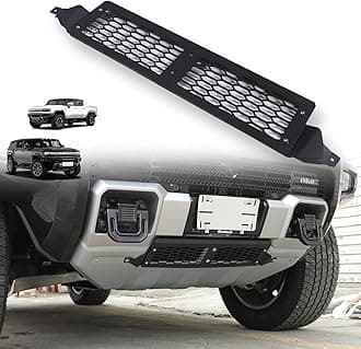 Front Bumper Lower Air Inlet Vent Grille Cover Compatible with Hummer EV 2024-2026 SUV Front Bumper Intake Grille Guards Mesh Cover Protection Accessories (Black)