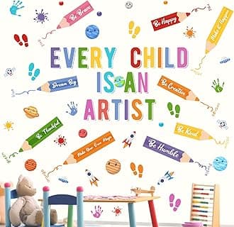 Leinuosen Kids Wall Stickers Classroom Colorful Inspirational Stickers Nursery Playroom Wall Decor Motivational Positive Quote Decal (Any Kid)