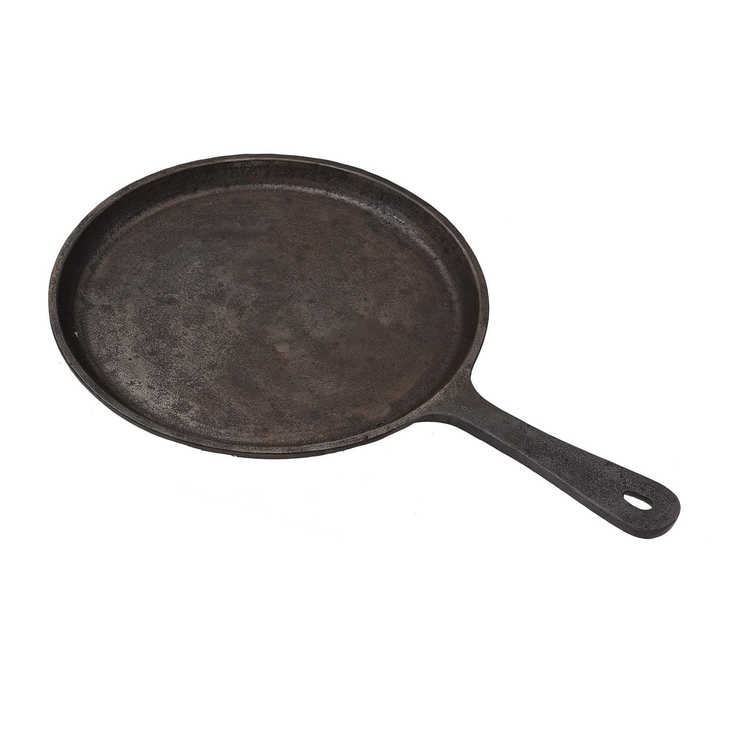Rustik Craft Cast Iron Chapati Skillet/Round Griddle Flat Tawa Pan/ 2100 Grams/Length-10.5 & Height- 1 Inch/Dia- 4.5 mm…