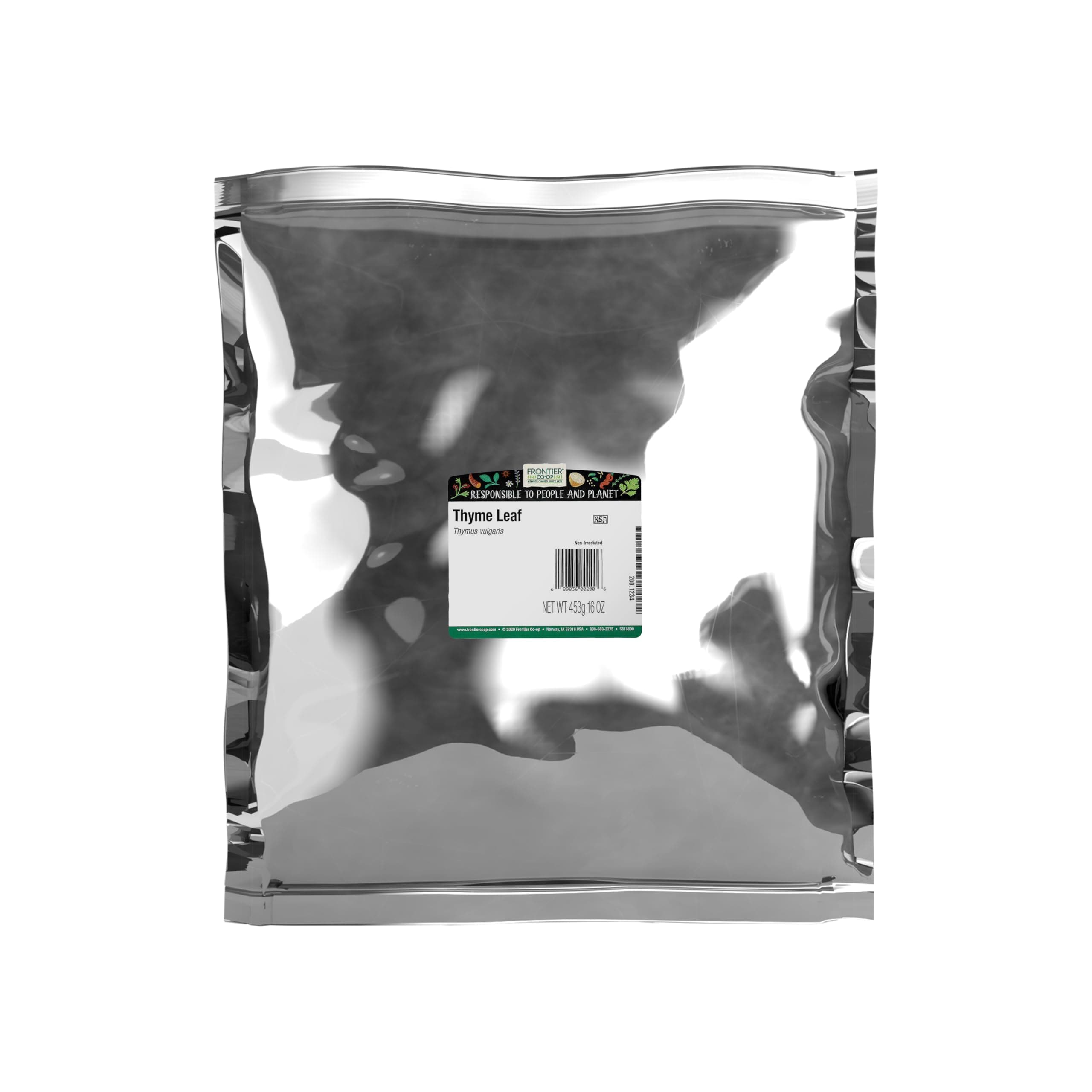 Thyme Leaf, Fancy-Grade, Whole, 16 Oz, Bulk Bag- Warm and Pungent Herb for Restaurant Supply