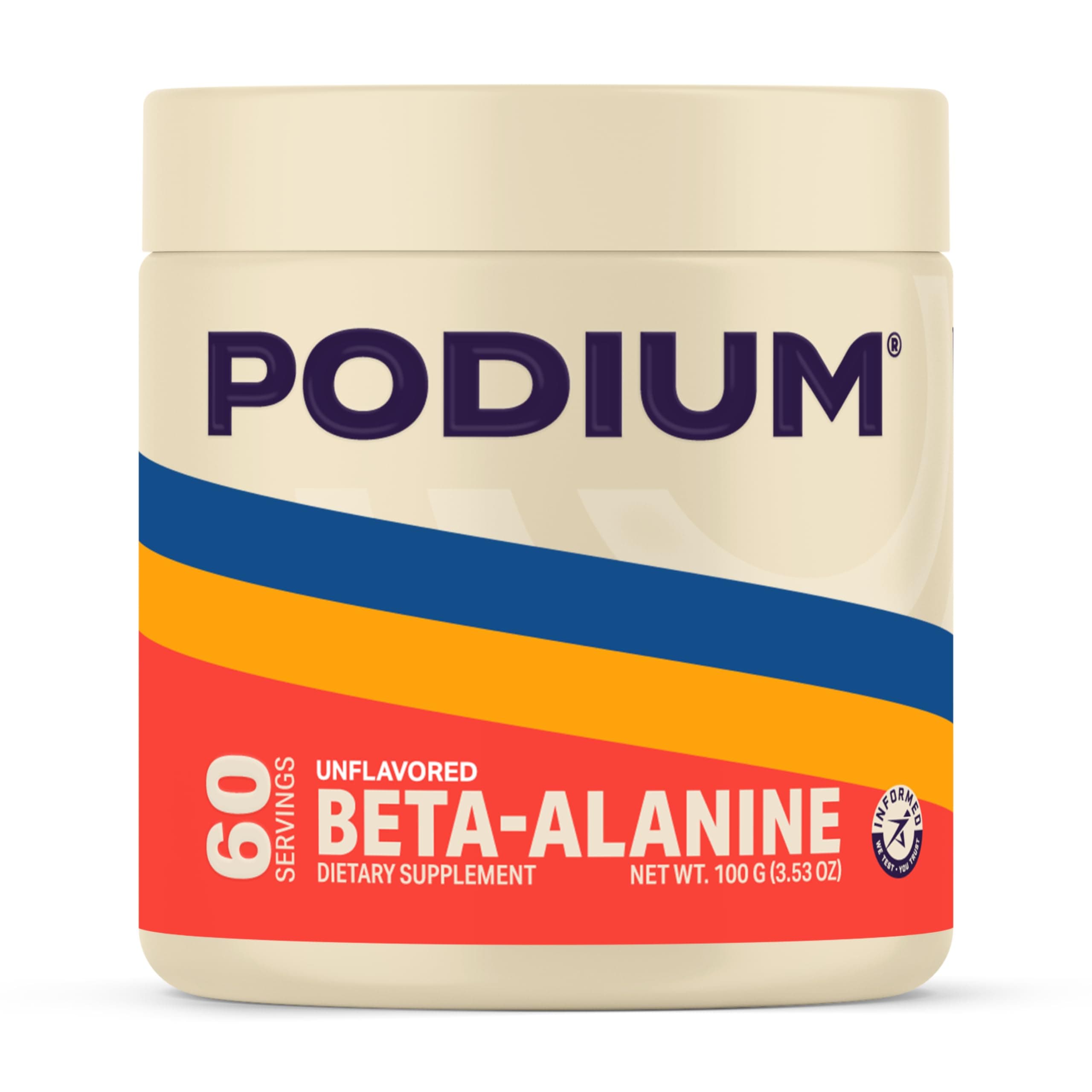 Podium Nutrition, Solos | Beta Alanine, 60 Servings, Unflavored, Improves Athletic Performance
