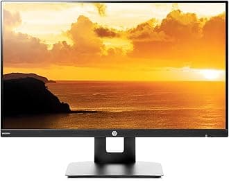 HP VH240a 23.8-inch Full HD 1080p IPS LED Monitor with Built-in Speakers and VESA Mounting, Rotating Portrait & Landscape, Tilt, and HDMI & VGA Ports (2DS80AA#ABA) - Black