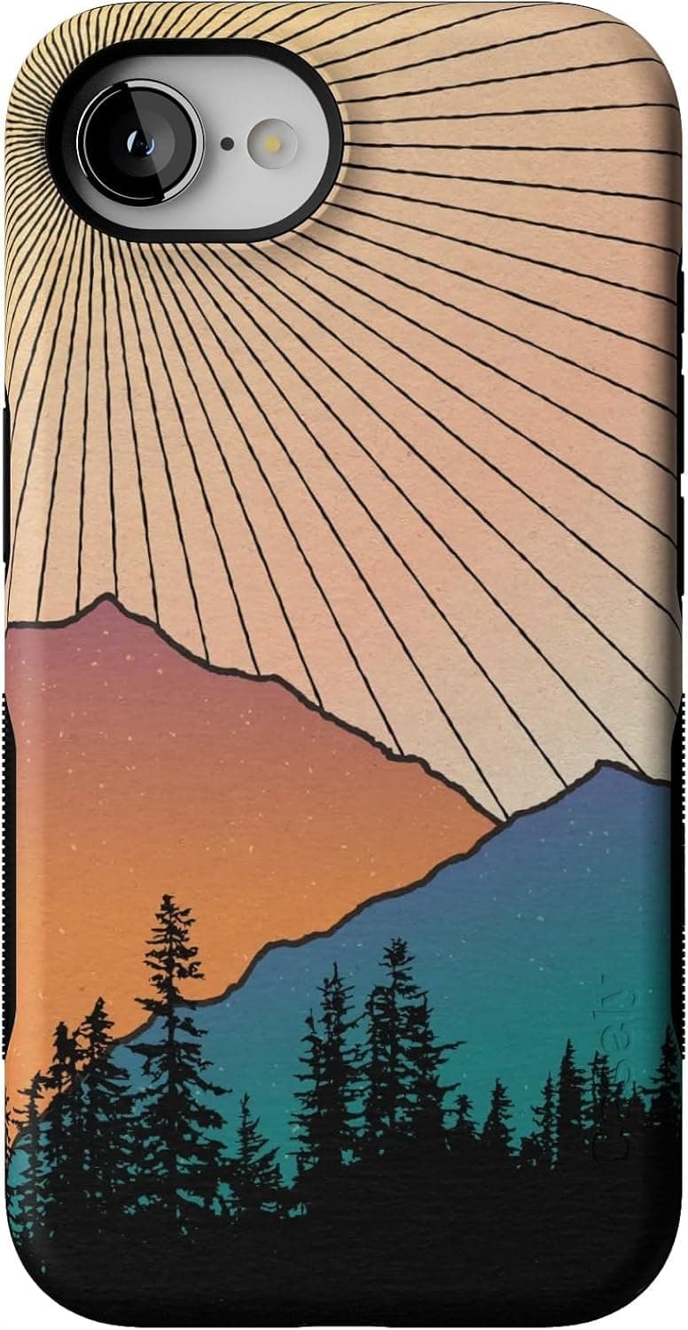 Casely iPhone 16e Case | Golden Hour | Mountain Sunset | Compatible with MagSafe | Bold Protective Design