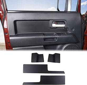 Aunginsy Inner Door Panel Trim Cover Compatible with Toyota FJ Cruiser 2007-2021 Car Inner Front Rear Door Look Interior Door Handle Panel Protection Cover Decorative Sticker ABS Interior Accessories