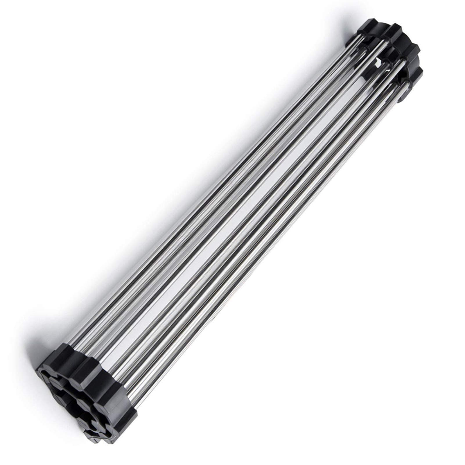 Homexpect Over Sink Dish Drying Rack 21 inches x 16 inches, 304 Stainless Steel Extra Large Roll Up Rack for Kitchen Sink, Rollable and Easy to Store, Black