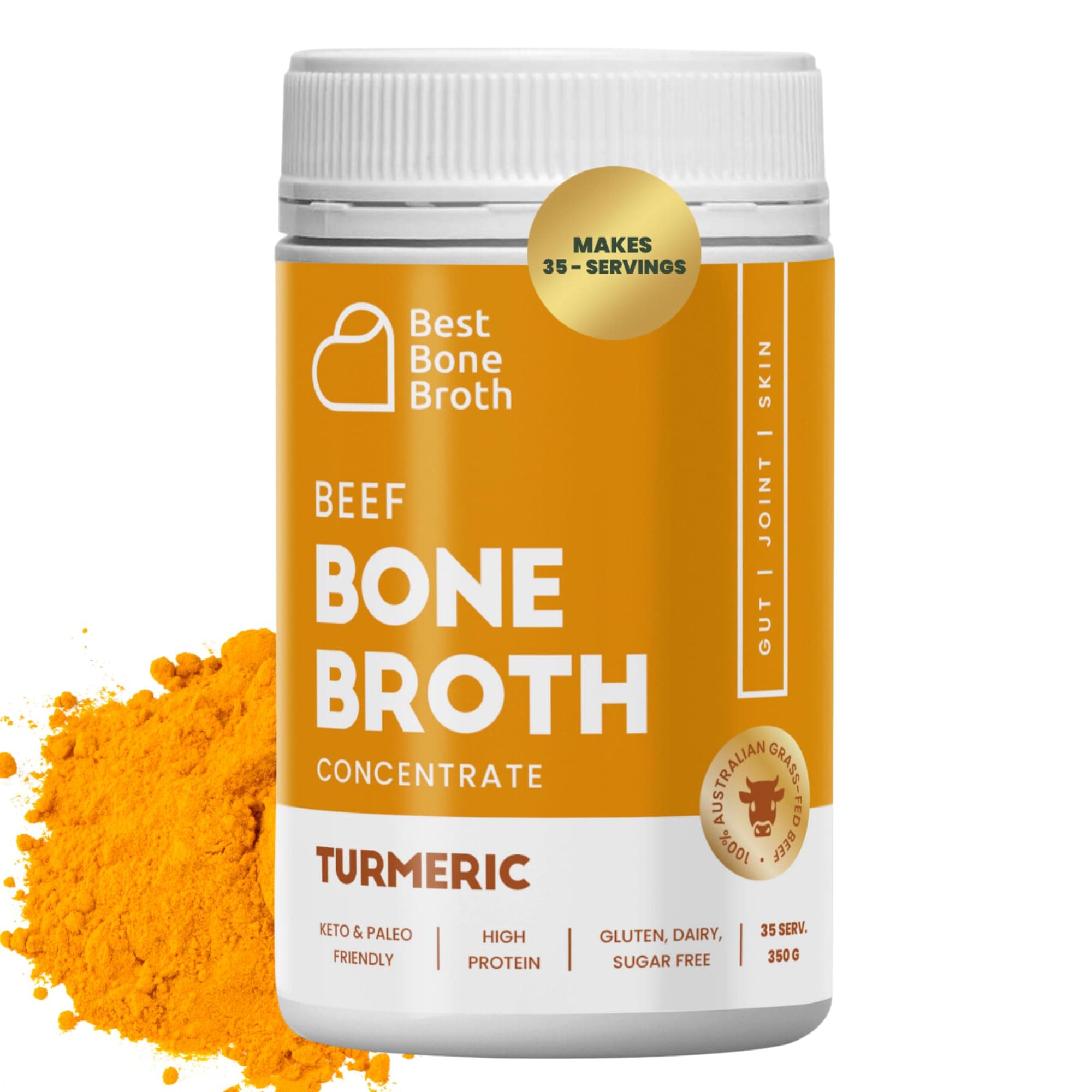 Premium Beef Bone Broth Concentrate Turmeric Flavour