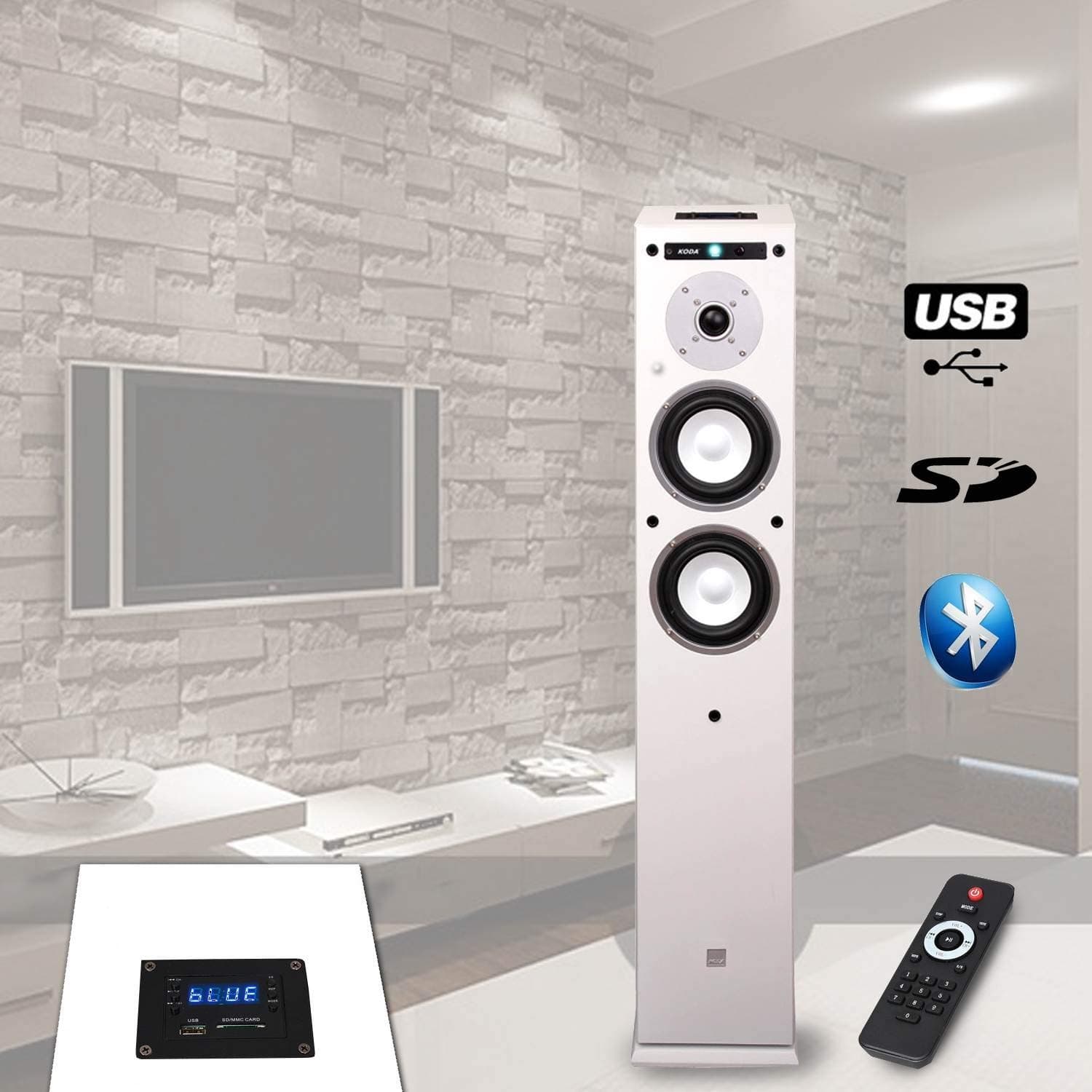 Koda center100-wh Bluetooth Sound Tower – White