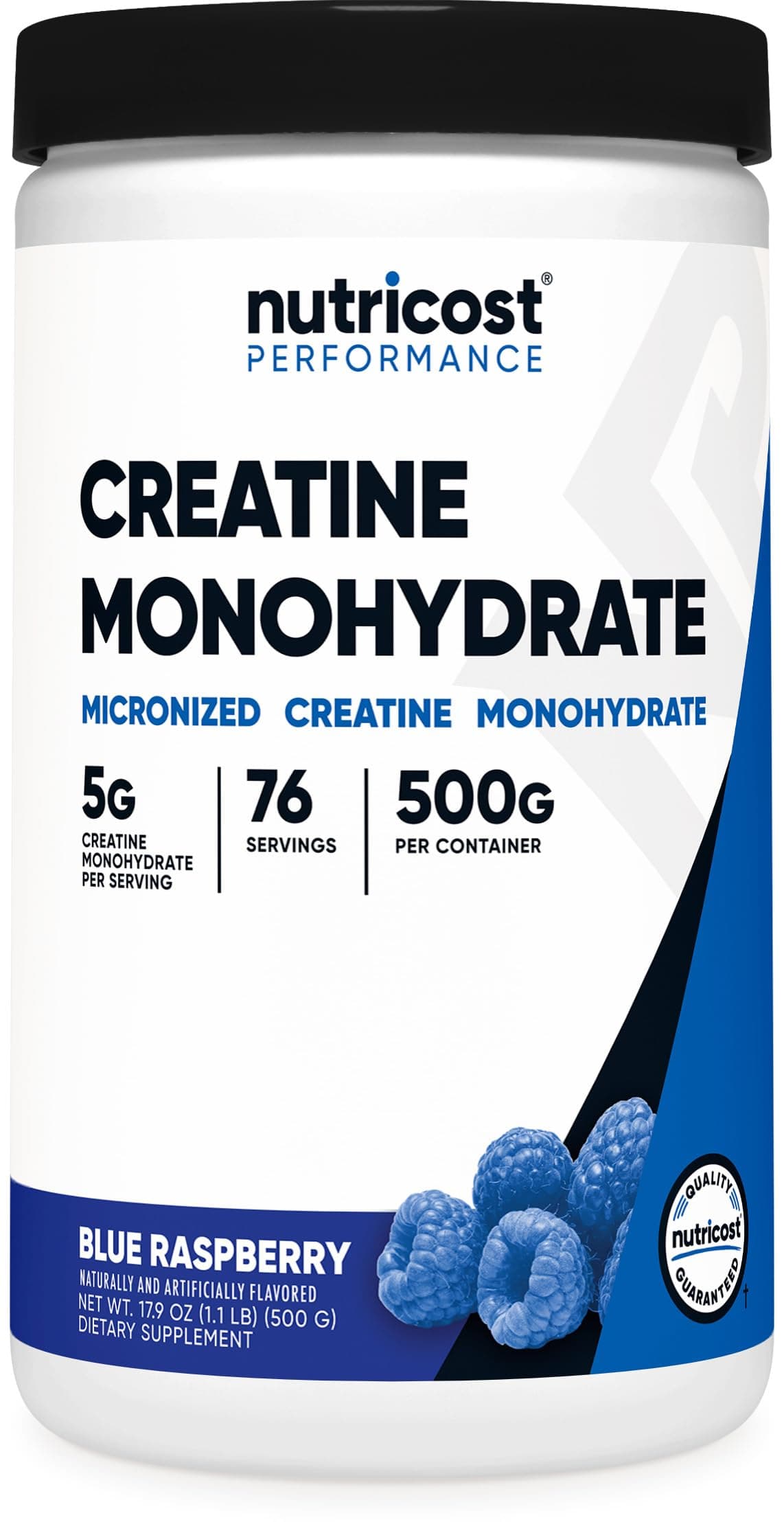 Creatine Monohydrate Powder (Blue Raspberry), 500 Grams (1.1 LBS)