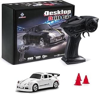 1/64 Scale Drift RC Car,Mini RC Sportscar 2.4Ghz Mini Racing Drift Racing Remote Contrl Car Model Toys Hobby Gift for Adults and Kid (White)