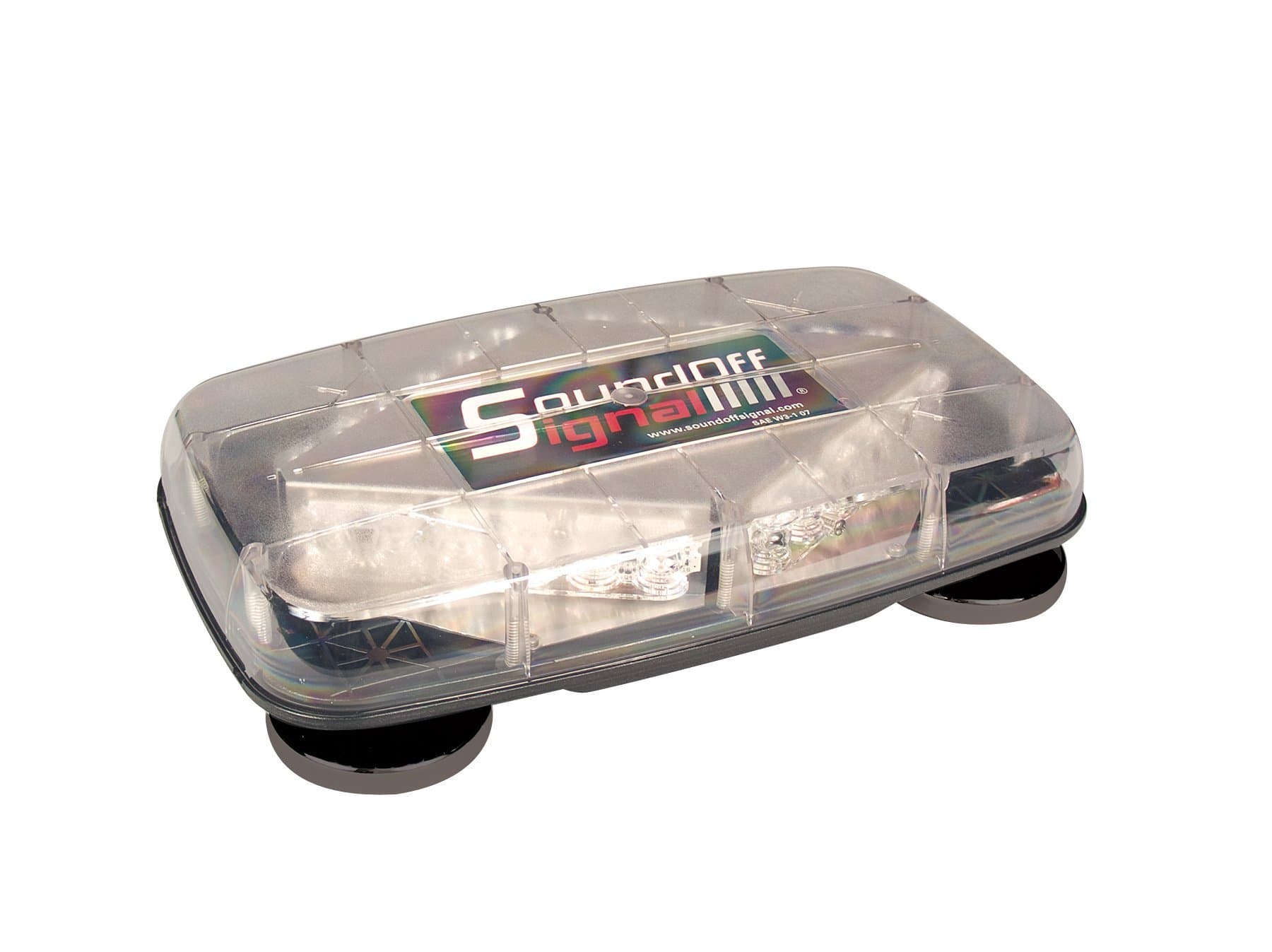 SoundOff Signal (EPL7M+RC) Pinnacle EPL7000 Red Mini Light Bar with Magnetic Mount