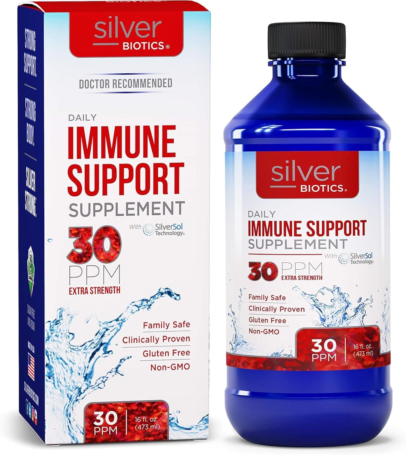 - Silver Biotics 30 PPM Extra Strength Daily Immune Support Supplement with Patented Multivalent Silversol Technology | The Perfect Daily Defense Boost for Your Immune System | 16 Fl Oz