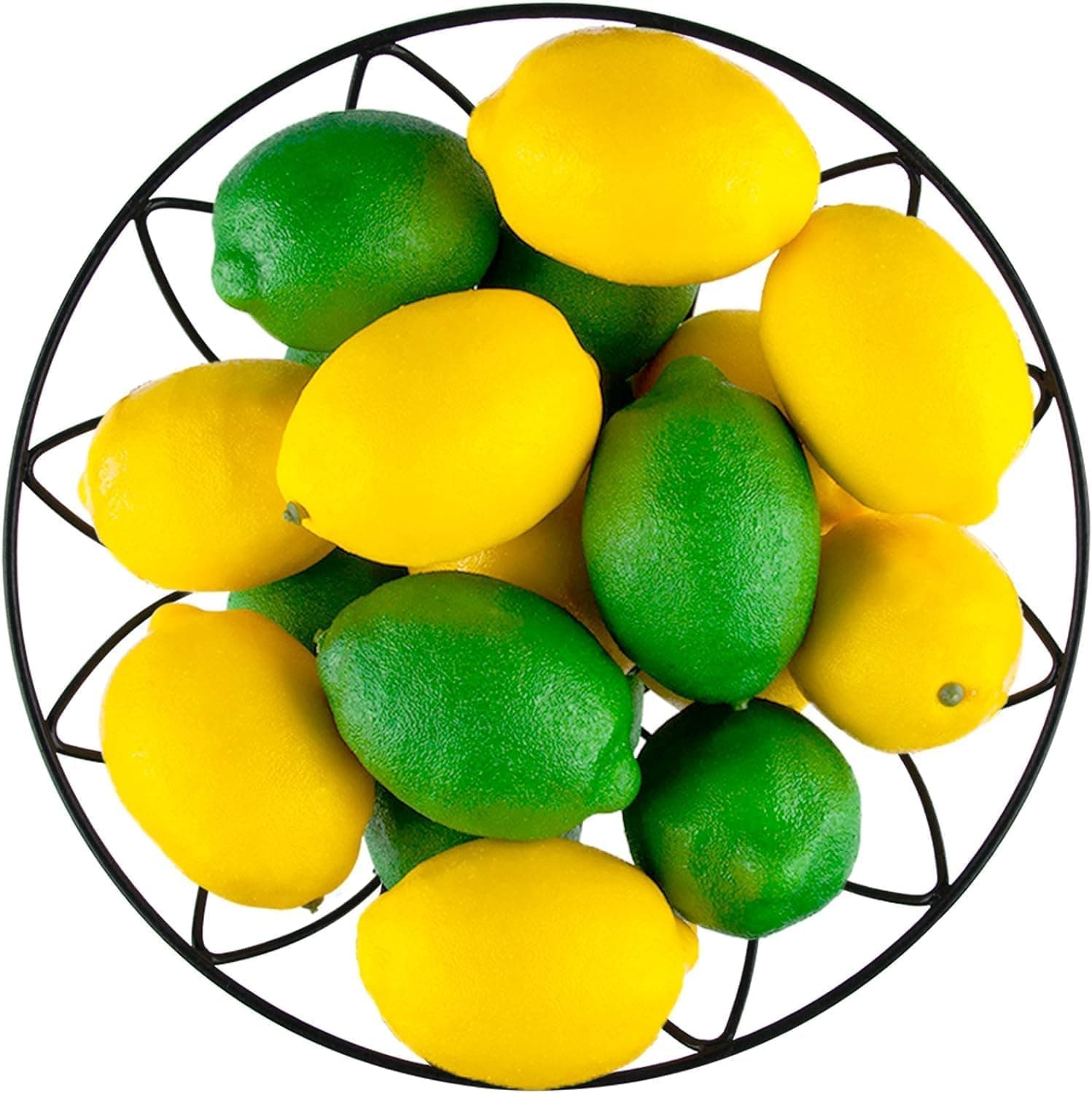 20 PCS Artificial Lemons and Limes, 3.7' X 2.56' Fake Fruit Lemons Artificial Lifelike Simulation Lemon for Home House Kitchen Party Decoration