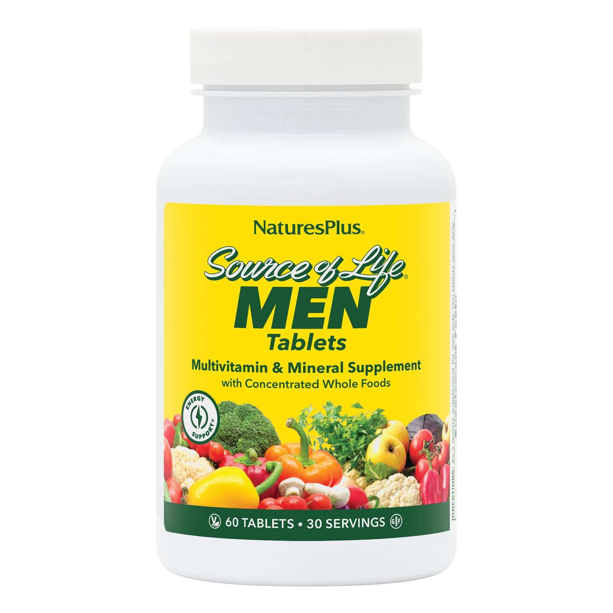 Natures Plus 50173 Men's Source Of Life Multi-Vitamin Tablets (60 Pieces)