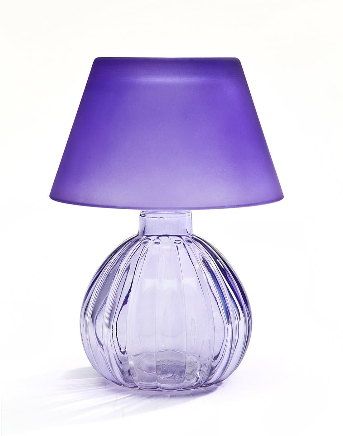 StudioSilversmiths 44120 Lavender Glass Votive Lamp with Shade