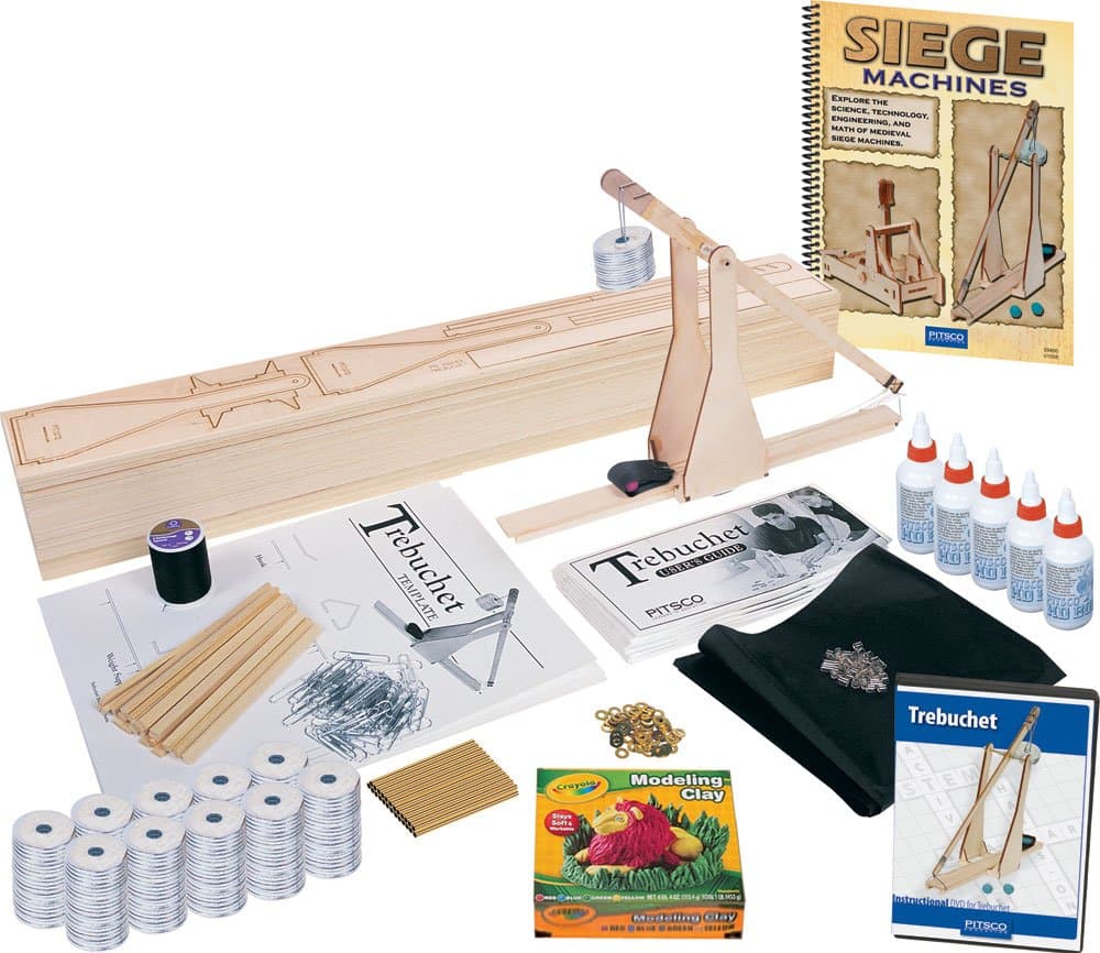 Pitsco Laser-Cut Basswood Trebuchet - Getting Started Package (For 25 Students)