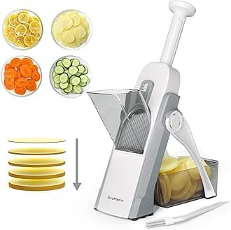 Safe Mandoline Slicer for Kitchen, Potato Slicer for Chips, Vegetable & Food Cutter,Thickness Adjustable 0.1-8 mm, Kitchen Faster Slice Artifact (Only Slicer)