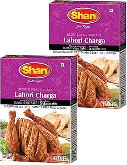 Lahori Chargha Recipe and Seasoning Mix 1.76oz (50g) - Spice Powder for Steamed & Deep Fried Chicken - Suitable for Vegetarians - Airtight Bag in a Box (Pack of 2)