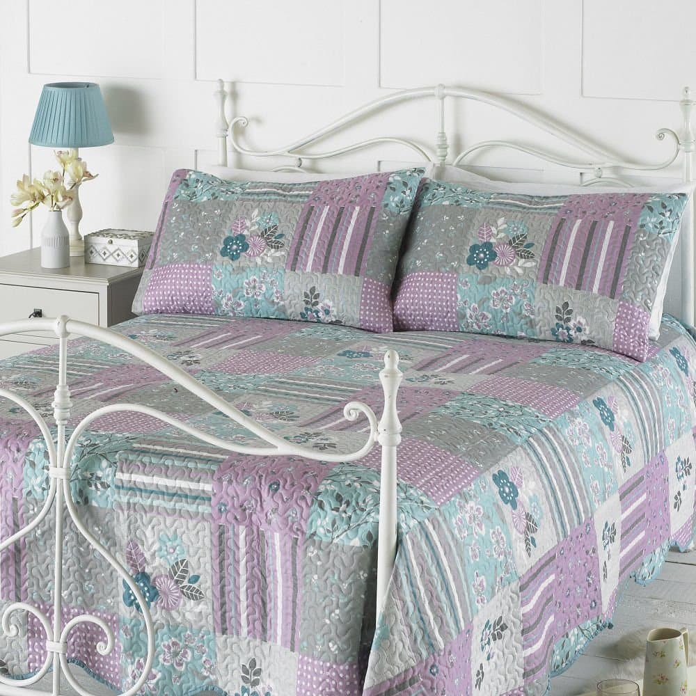 Yorkshire Linen Evie Lilac Bedspread Set 240x260cm