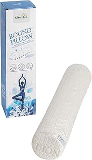 LitoTree Comfort Memory Foam Neck Roll and Cervical Bolster Round Pillow with Removable Washable Soft Cover for Spine and Neck Back Lumbar Leg Vertebra Support (18x3.5 inch Pillow)