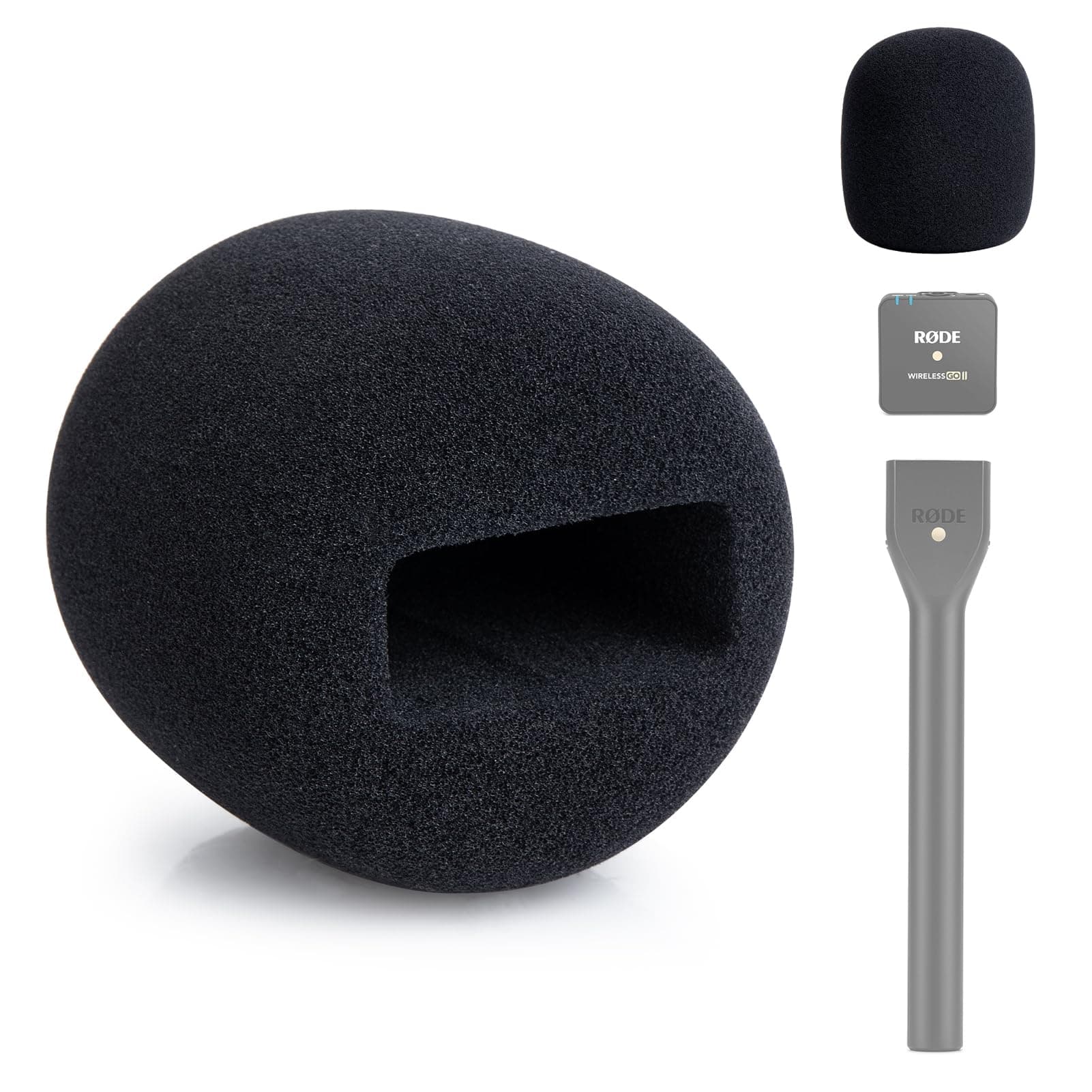 YOUSHARESMicrophone Cover Foam Compatible with Rode Wireless Go II/PRO Suitable for Interview Go Handheld Adaptor, Replacement Rode Pop Filter to Blocks Out Plosives
