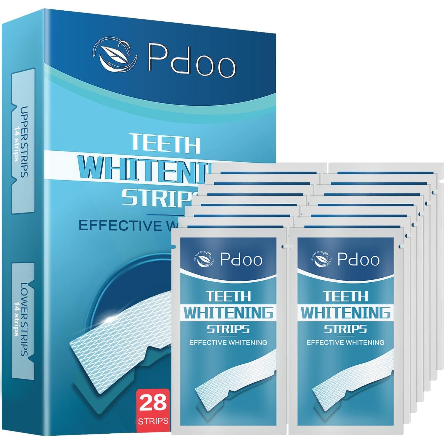Teeth Whitening Strip - Whitening Strips for Teeth Sensitive, Professional Teeth Whitening Strips, Fast Remove Smoking, Coffee, Wine Stains, Teeth Whitening Kit Pack of 28 Non-Slip Strips