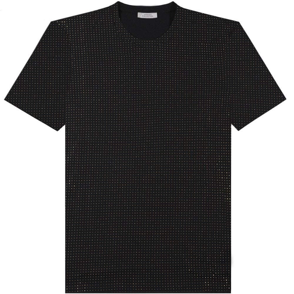 Versace Collection Gold Studded T-Shirt Black