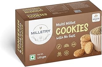 Multi Millet Cookies | Pearl, Ragi, Kodo & Jaggery | High Fiber, High Protein, No Maida, Guilt Free | 135gm