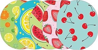 Glucomart Adhesive Patches for Dexcom G6 & Dexcom G7, Stelo, Guardian, and Libre CGM Sensors (5-Count) – Maximum Strength CGM Patches, Waterproof & Hypoallergenic (Fruits Variety Pack) (Universal)