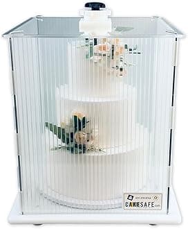 CAKESAFE Reusable Mini Cake Transporter, Clear Plastic Cake Carrier (14" W x 16" H)