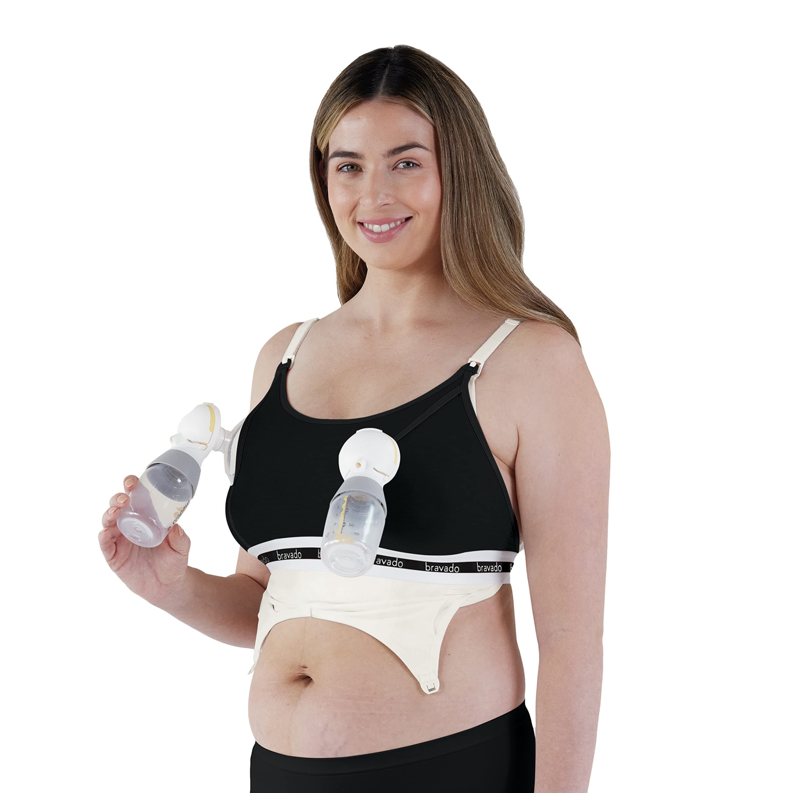 Bravado Designs Pumping Bra Hands Free | Clip and Pump | Pumping Accessory | S-XL