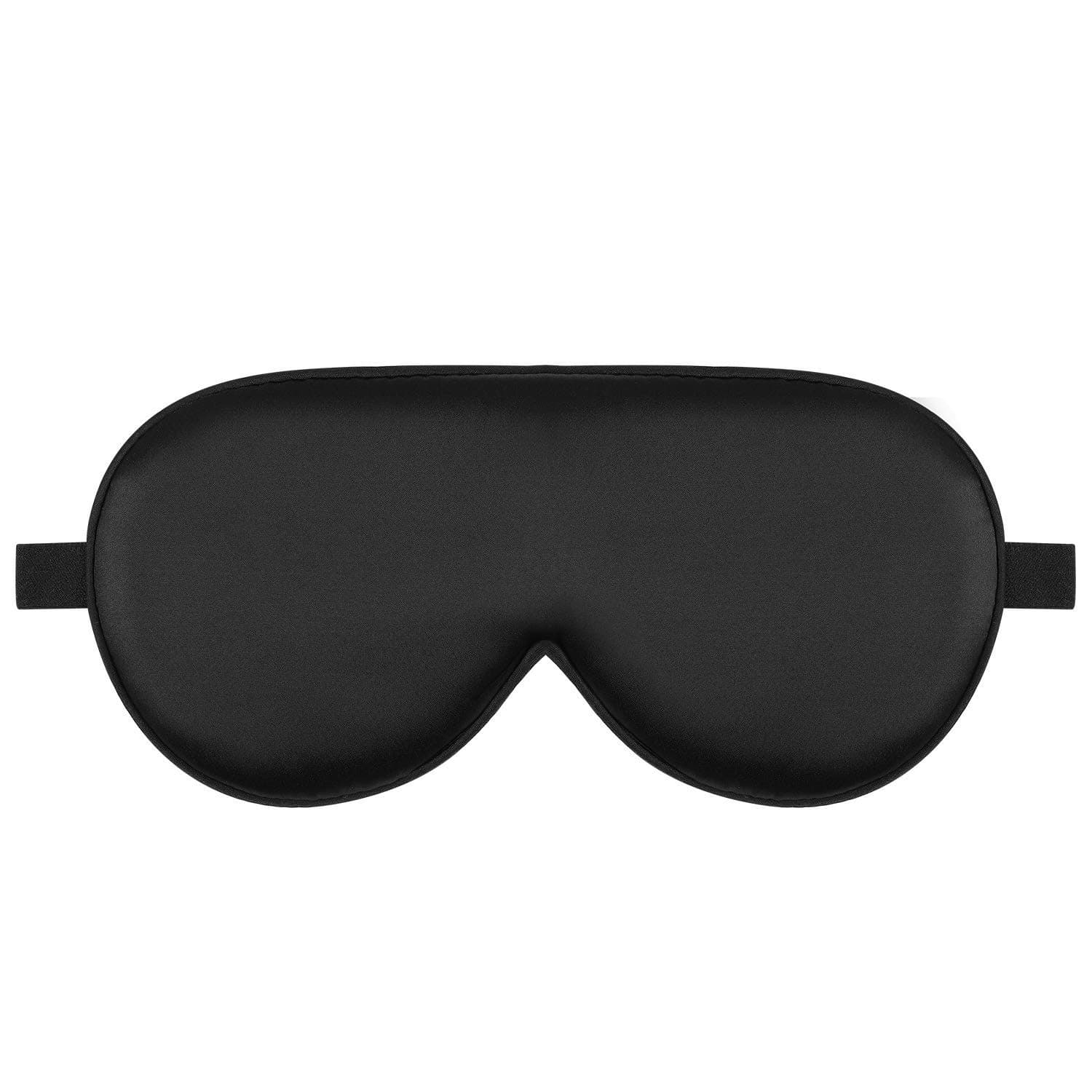 Alaska Bear Organic Silk Sleep Mask Cool Super Smooth Eye Cover Genuine Mulberry Silk Face Skin Care, Soft Filling, Lightweight for Home or Travel Use (Original Black, Flat)