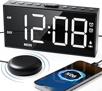 Vibrating Alarm Clock with Week