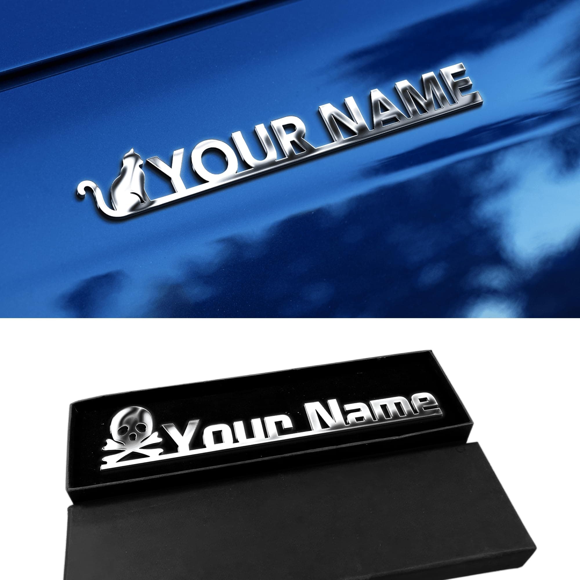 Custom Sign Metal Car Emblem, Custom Logo Emblems and Badges Side Rear Front Hood Trunk Gift for Cars Lovers, Emblem Personalized Car Gifts Sign Truck Letter