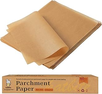 12x16 Inch Parchment Paper Sheets, Pre cut Unbleached Baking Paper, Heavy Duty & Non-stick for Half Sheet Baking, Cooking, Grilling Wrapping Foods
