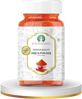 AYURVEDASHREE Chilli Powder (Mirchi Ground) 100gM PET Jar ~ All Natural | Vegan | Gluten Friendly | NON-GMO | Indian Origin |