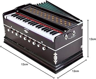 Cotton Best Harmonium 9 Stopper, Chudidaar Bellow, 42 Key, Two Reed(Bass-Male),3 1/2 Octave,Kapler, Harmonium With Cover Collection, Multicolour