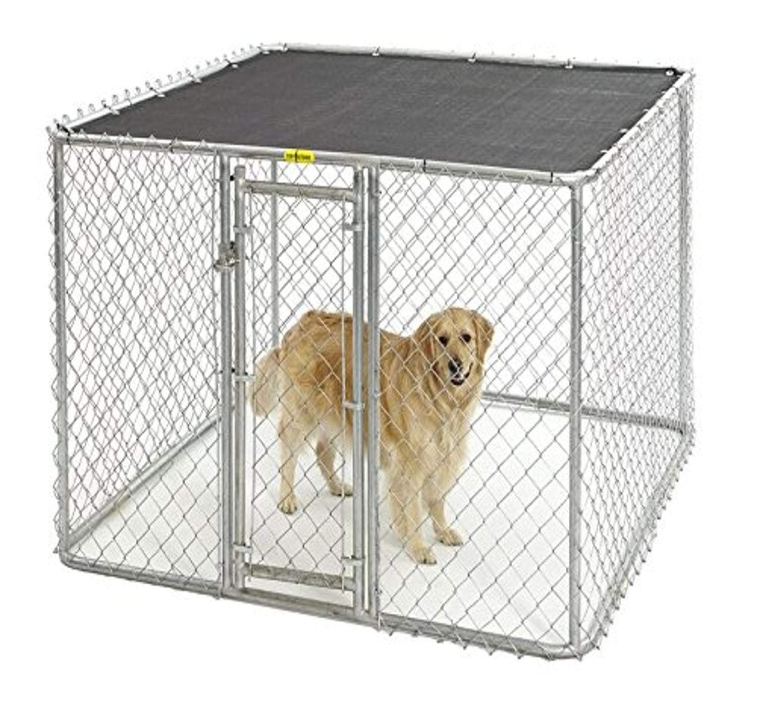 Midwest K9 Medium Steel Chain Link Portable Kennel, Silver