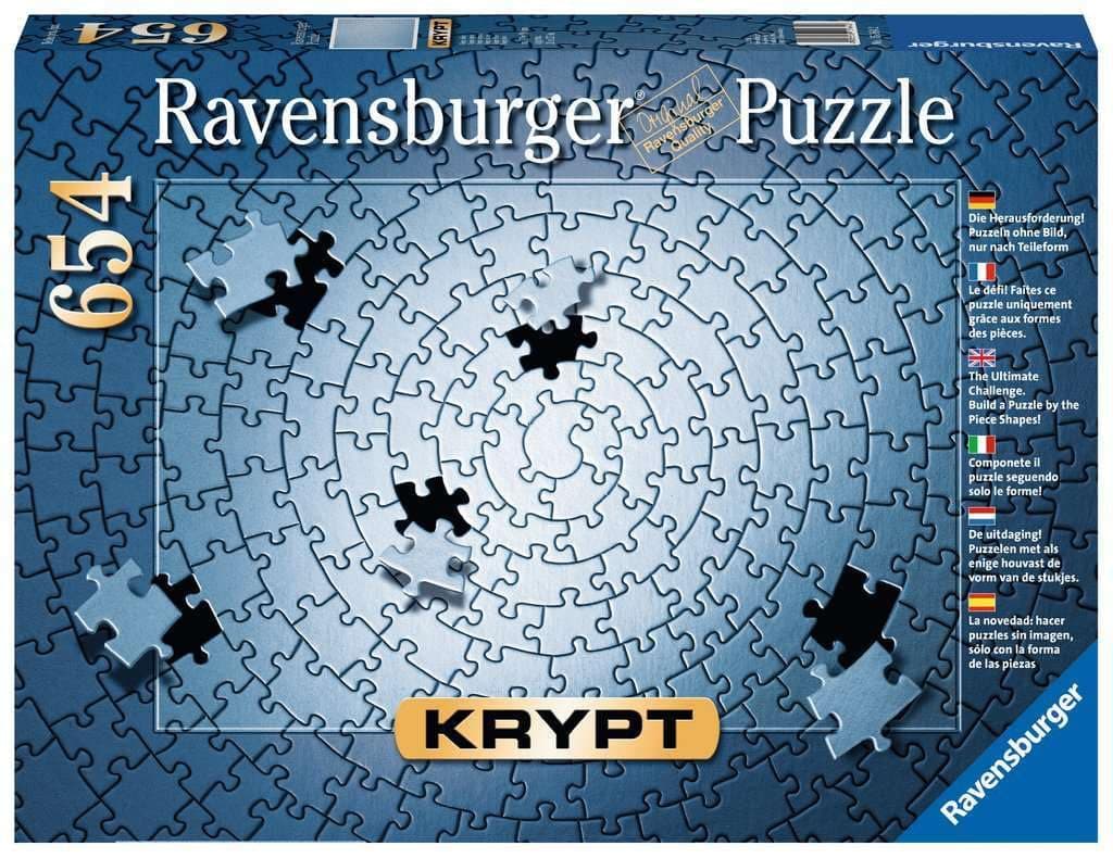 Ravensburger Krypt Silver 654 Piece Jigsaw Puzzle for Adults - 15964 - Every Piece is Unique, Softclick Technology Means Pieces Fit Together Perfectly